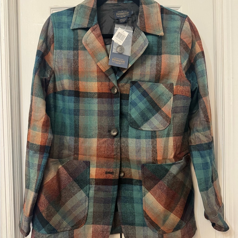 Pendleton Women's Colorful Plaid Blazer